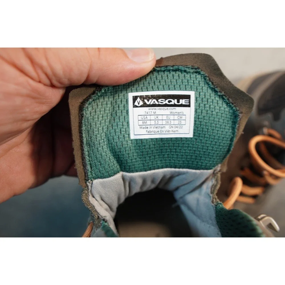 Vasque Womens 8 M Breeze Seude Mid High Hiking Boots Shoes‎ Waterproof Vibram